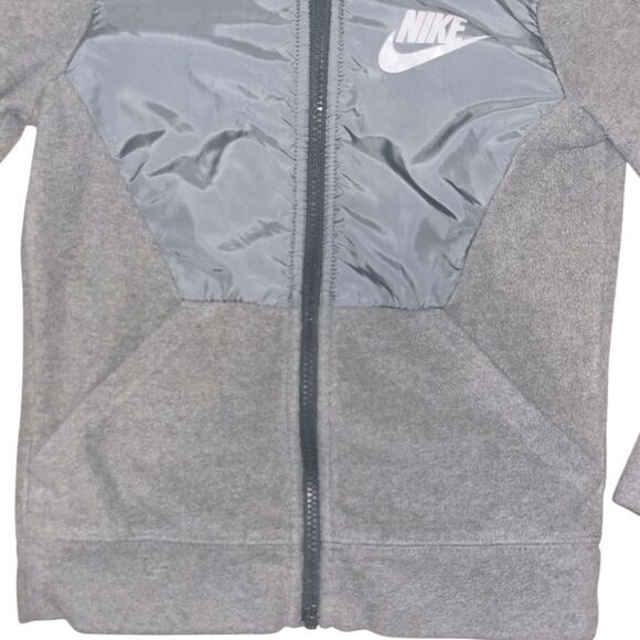 Nike Girls Gray Fleece Jacket - Picture 2 of 6
